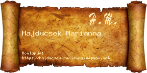Hajducsek Marianna névjegykártya